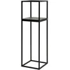 Ziedu statīvs Garden Center LILLE, 19 cm x 19 cm, 62 cm, metāls, melna krās.