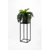 Ziedu statīvs Garden Center LILLE, 19 cm x 19 cm, 62 cm, metāls, melna krās.