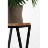 Gėlių stovas Garden Center VICHY, 19 cm x 19 cm, 77 cm, medis/metalas, ruda/juoda.