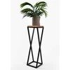 Gėlių stovas Garden Center VICHY, 19 cm x 19 cm, 77 cm, medis/metalas, ruda/juoda.