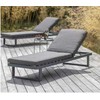 Zvilnis Domoletti CL-23-9 SUN LOUNGER, pelēka krās., 195 cm x 63 cm x 26 cm
