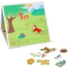 Adam Toys Lanksti magnetinė 3in1 dėlionė su miško gyvūnais, vaikams nuo 3 metų, spalvota