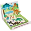 Adam Toys Magnetinė dinozaurų dėlionė su lenta ir 51 detalė, vaikams nuo 3 metų