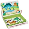 Adam Toys Magnetinė dinozaurų dėlionė su lenta ir 51 detalė, vaikams nuo 3 metų