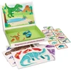 Adam Toys Magnetinė dinozaurų dėlionė su lenta ir 51 detalė, vaikams nuo 3 metų