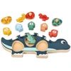 Adam Toys Medinė edukacinė dėlionė „Mama dinozauras“ vaikams nuo 12 mėn., 12 detalių