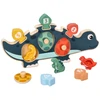 Adam Toys Medinė edukacinė dėlionė „Mama dinozauras“ vaikams nuo 12 mėn., 12 detalių