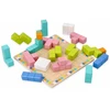 Adam Toys Medinė logikos žaidimo dėlionė Tetris su 18 spalvotų kaladėlių ir užduočių kortelėmis, vaikams nuo 3 metų