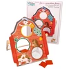 Adam Toys Medinė žaidimų lenta su taikiniais ir maišeliais, vaikams nuo 3 metų, lavina taiklumą, raudona