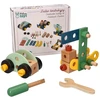 Adam Toys Medinis vaikų konstruktoriaus rinkinys su įrankiais, lavinantis kūrybiškumą, nuo 3 metų, rudas