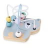 Adam Toys Mini medinė motorinė žaidimų kilpa Mišio formos, vaikams nuo 12 mėn., lavina smulkiąją motoriką, pastelinė