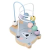Adam Toys Mini medinė motorinė žaidimų kilpa Mišio formos, vaikams nuo 12 mėn., lavina smulkiąją motoriką, pastelinė