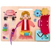 Adam Toys Motorinė veiklos lenta Ania mažiesiems atradėjams nuo 1 metų, lavina smulkiąją motoriką, medinė