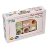 Adam Toys Sensorinių pojūčių mediniai lavinamieji kaladėlės vaikams nuo 12 mėn., 6 spalvų rinkinys