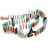 Adam Toys Spalvotas domino žaidimas vaikams nuo 3 metų su mechaniniais elementais ir tilteliu