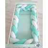 My Sweet Baby Pintas bamperis XXL – balta/mėtinė