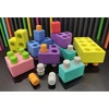 Gearjoy Dideli putplasčio Tetris kaladėlių rinkinys vaikams nuo 3 metų, 45 elementai