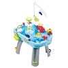 Lean Toys Interaktyvus edukacinis vandens stalas su muzika ir žvejybos meškere, 58x43x63 cm