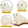 Lean Toys Baltas pliušinis ruonis, minkštas žaislas, 24 cm
