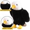 Lean Toys Pliušinis erelis 25 cm, juodai baltas