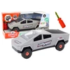 Lean Toys Modernus pilkas automobilio rinkinys su atsuktuvu