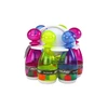 Lean Toys Skaidrių Spalvotų Bowlingo Kėglių Rinkinys, 6 vnt.