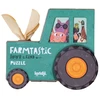 Londji Farmtastic 36 dalių lavinamoji ūkio gyvūnų dėlionė su stebėjimo žetonais, vaikams nuo 3 metų, traktoriaus dėžutėje