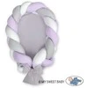 My Sweet Baby Pintas kūdikio lizdas 2in1, baltas–lilac–pilkas