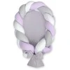 My Sweet Baby Pintas kūdikio lizdas 2in1, baltas–lilac–pilkas