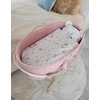 My Sweet Baby Pintas kūdikio lopšys su čiužinuku, medvilninis, pastelinių rožinių atspalvių