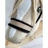 Super Hobby Horse Hobio žirgo kantaras A3 su juoda pūkuota apdaila ir pavadžiu