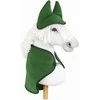 Super Hobby Horse hobby horse žirgui rinkinys: žalia vilnonė antklodė ir ausinės