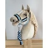 Super Hobby Horse Hobio arklio kantaras ir pavadys – juoda ir šviesiai mėlyna