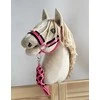 Super Hobby Horse Hobio žirgo kantaras ir pavadis – juoda ir tamsiai rožinė