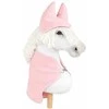 Super Hobby Horse Rinkinys Hobby Horse arkliukui: rožinė vilnonė antklodė ir ausinukai