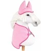 Super Hobby Horse Hobby Horse komplektas A4 ir A5: švelniai rožinis flisinis apklotas ir ausinukai