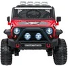 Vaikiškas elektrinis džipas 4x4 su LED šviesomis ir saugos diržais, nuo 3 metų