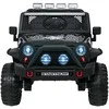 Vaikiškas elektrinis džipas 4x4 su LED šviesomis ir saugos diržais, nuo 3 metų