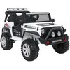 Lean Cars Vaikiškas elektrinis Jeep BEAST 4x4 su LED šviesomis ir saugos mygtuku, nuo 3 metų, juodas