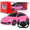 Rastar Nuotoliniu būdu valdoma rožinė Volkswagen Beetle mašina