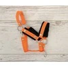 Super Hobby Horse Reguliuojamas kantaras hobi arkliukui A3 – oranžinis su juodu kailiuku