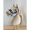 Super Hobby Horse Reguliuojamas kamanas hobi arkliukui – mėlynas su juodu kailiuku