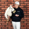 Skippi Didelis žaislinis jojamas arklys su pavadžiais, vaikams nuo 3 metų, skatina judrią veiklą, juodas