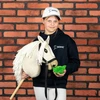 Skippi Didelis žaislinis jojamas arklys su pavadžiais, vaikams nuo 3 metų, skatina judrią veiklą, juodas