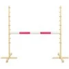Super Hobby Horse Šokinėjimo kliūtis hobby horse su rožine kartimi 120 cm