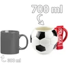 Sprintigo Didelė futbolo formos puodelis su 700 ml talpa, futbolo gerbėjams