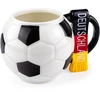 Sprintigo Didelė futbolo formos puodelis su 700 ml talpa, futbolo gerbėjams, juodas