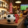 Sprintigo Didelis futbolo formos puodelis su 700 ml talpa ir silikonine padėkliuke, futbolo gerbėjams