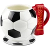 Sprintigo Didelis futbolo formos puodelis su 700 ml talpa ir silikonine padėkliuke, futbolo gerbėjams