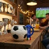Sprintigo Didelis futbolo formos puodelis su 700 ml talpa, futbolo gerbėjams, juodas